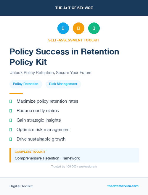Policy Success in Retention Policy Kit