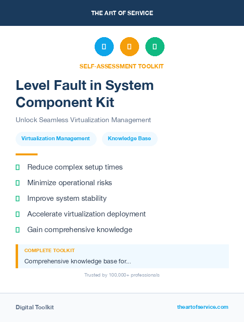 Level Fault in System Component Kit