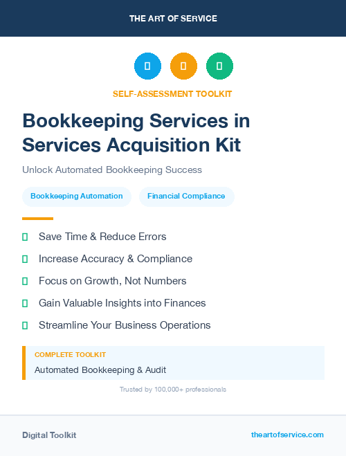 Bookkeeping Services in Services Acquisition Kit