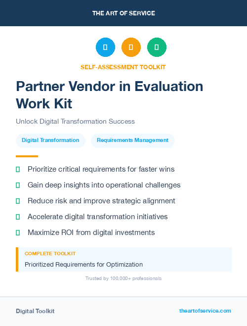 Partner Vendor in Evaluation Work Kit