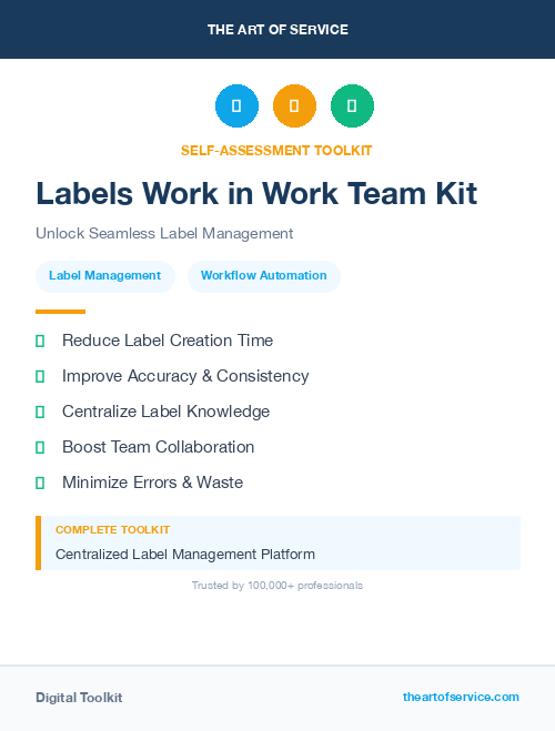 Labels Work in Work Team Kit