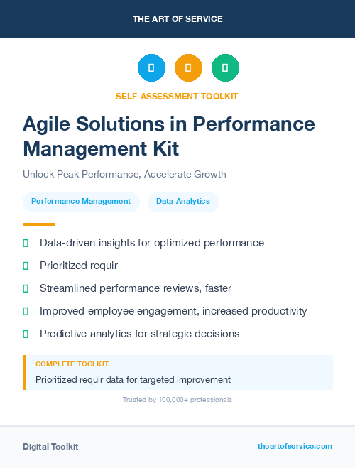 Agile Solutions in Performance Management Kit