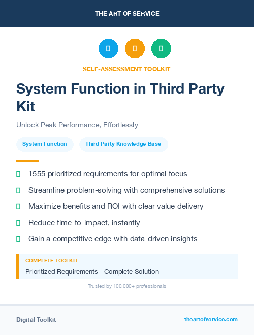 System Function in Third Party Kit