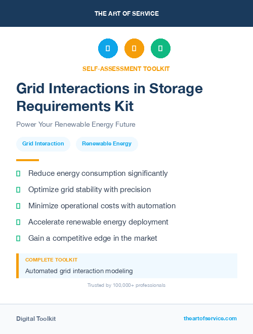 Grid Interactions in Storage Requirements Kit