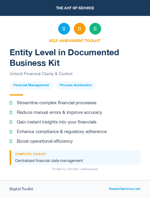 Entity Level in Documented Business Kit