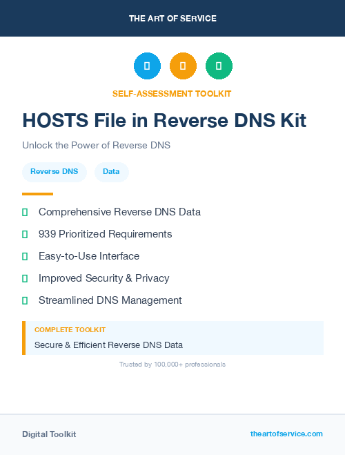 HOSTS File in Reverse DNS Kit