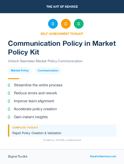 Communication Policy in Market Policy Kit