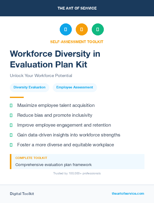 Workforce Diversity in Evaluation Plan Kit