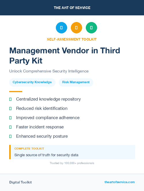 Management Vendor in Third Party Kit