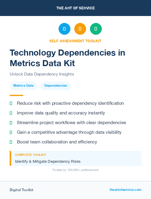 Technology Dependencies in Metrics Data Kit