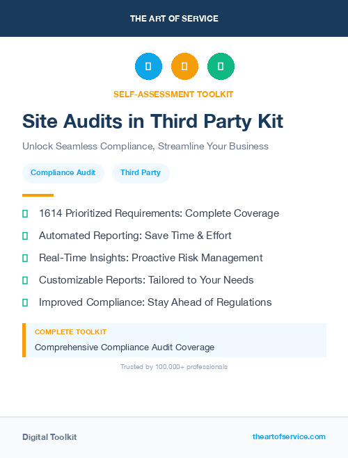 Site Audits in Third Party Kit