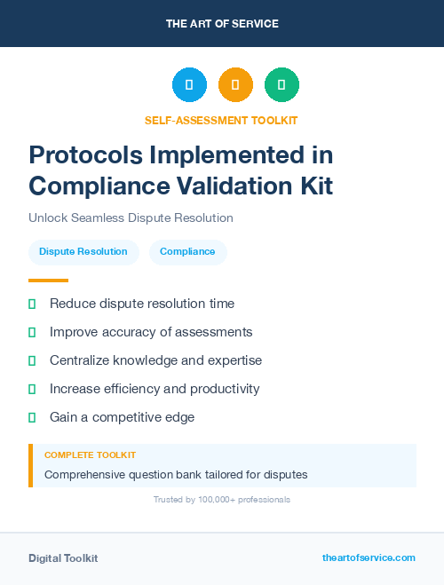 Protocols Implemented in Compliance Validation Kit