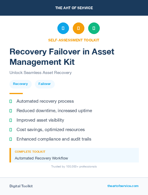 Recovery Failover in Asset Management Kit
