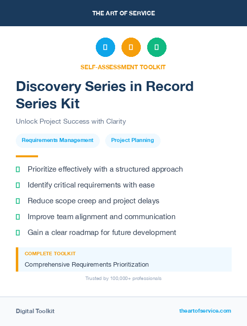 Discovery Series in Record Series Kit