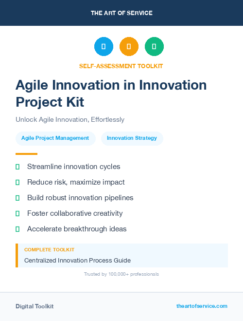 Agile Innovation in Innovation Project Kit