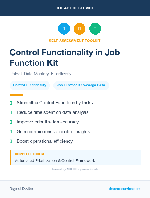 Control Functionality in Job Function Kit