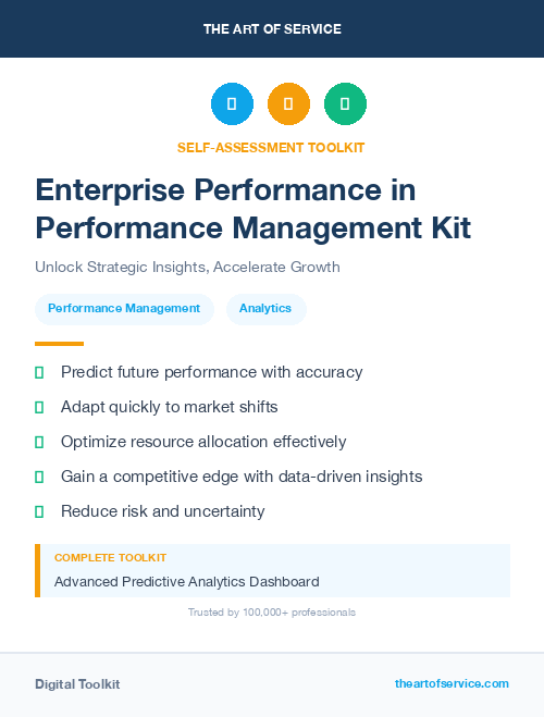 Enterprise Performance in Performance Management Kit