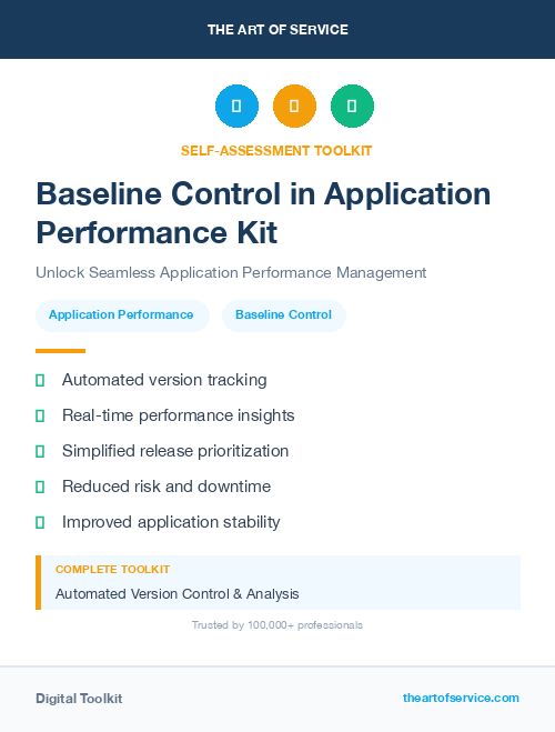 Baseline Control in Application Performance Kit