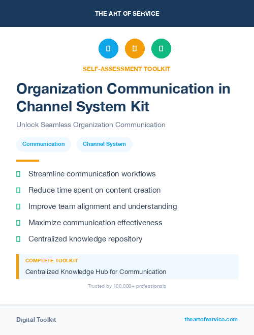 Organization Communication in Channel System Kit