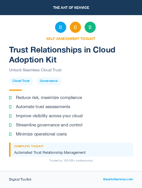Trust Relationships in Cloud Adoption Kit