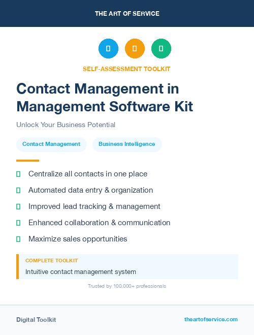 Contact Management in Management Software Kit