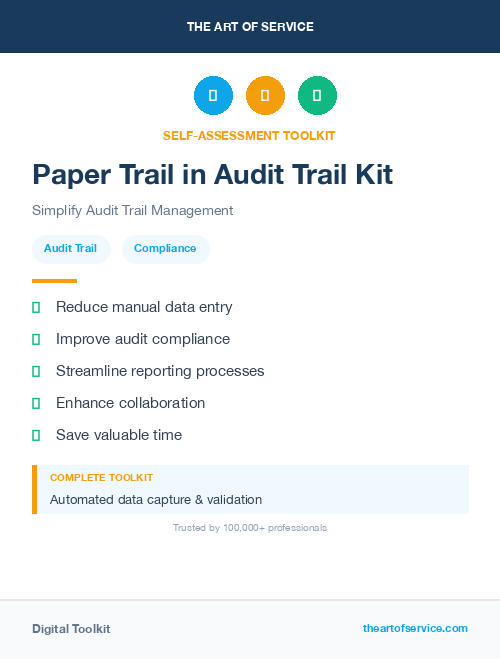Paper Trail in Audit Trail Kit