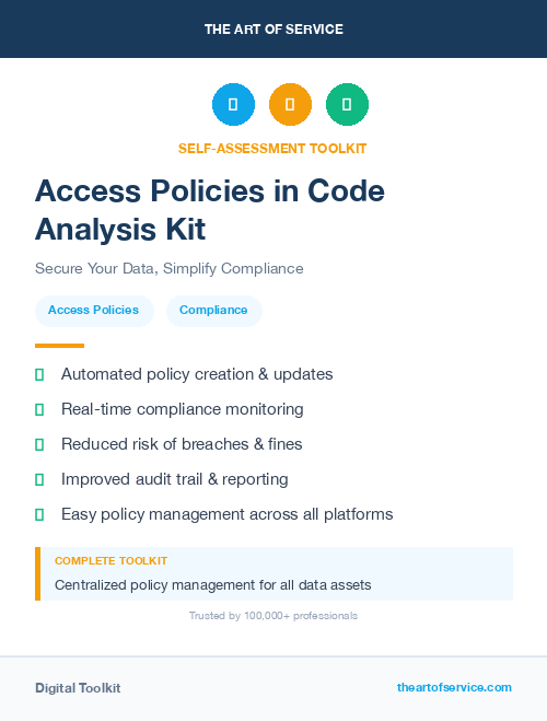 Access Policies in Code Analysis Kit