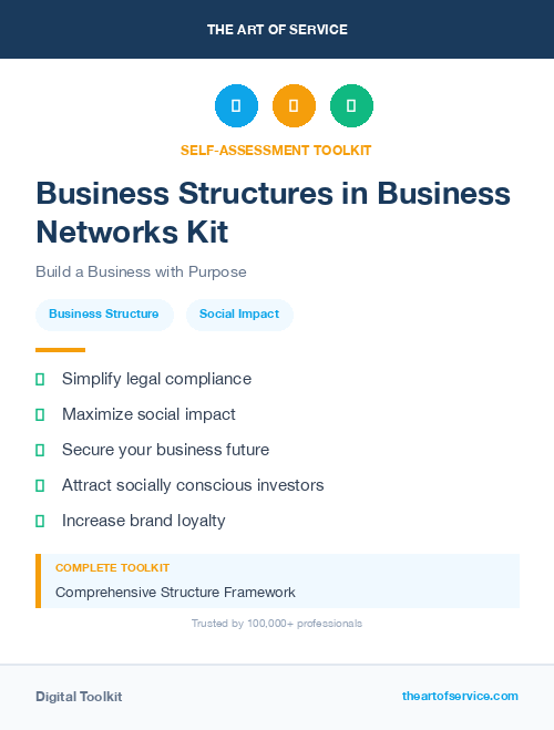 Business Structures in Business Networks Kit