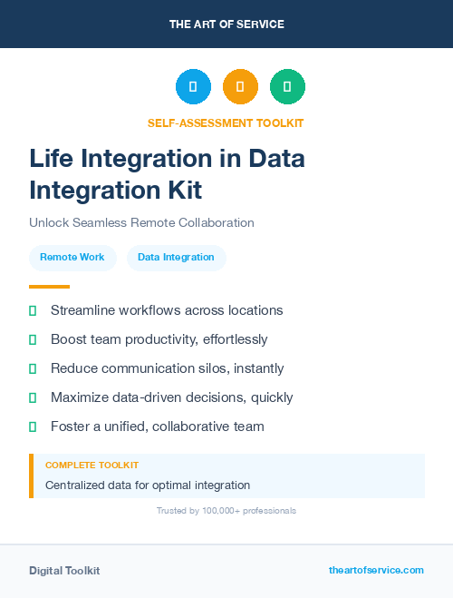 Life Integration in Data Integration Kit