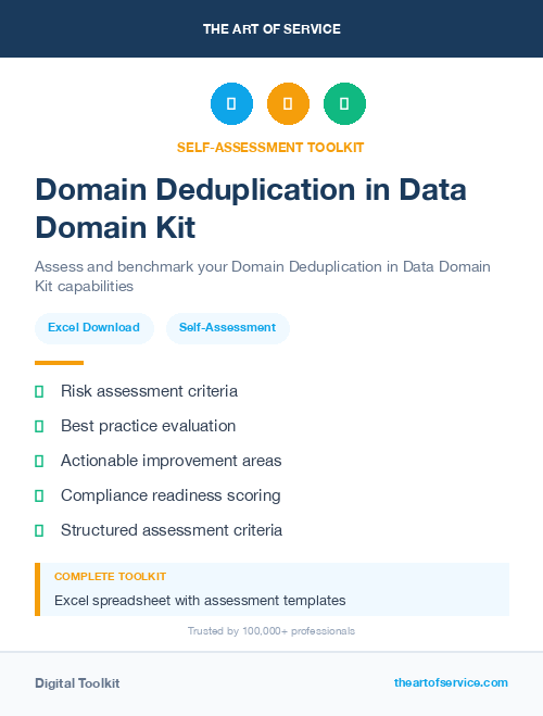 Domain Deduplication in Data Domain Kit