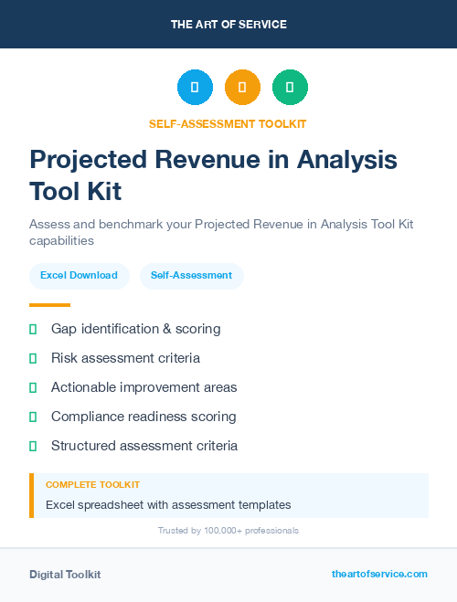 Projected Revenue in Analysis Tool Kit