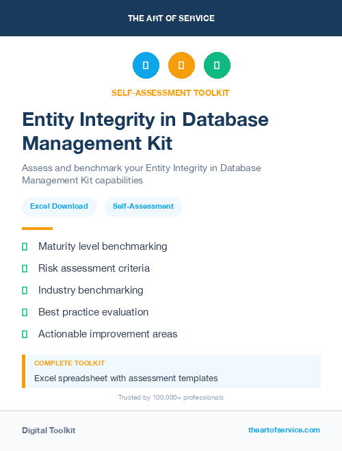 Entity Integrity in Database Management Kit