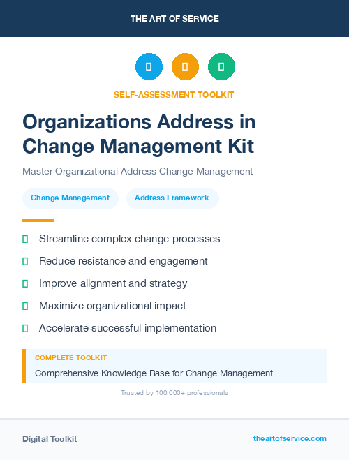 Organizations Address in Change Management Kit