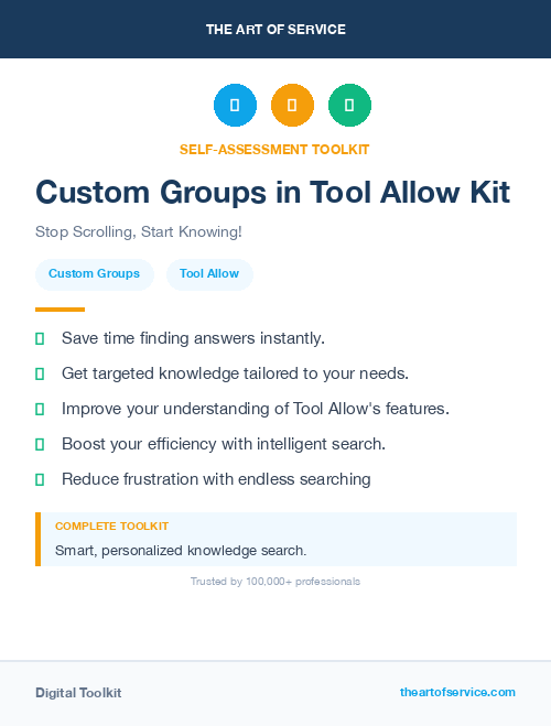 Custom Groups in Tool Allow Kit