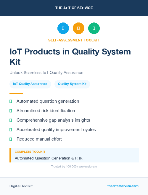 IoT Products in Quality System Kit