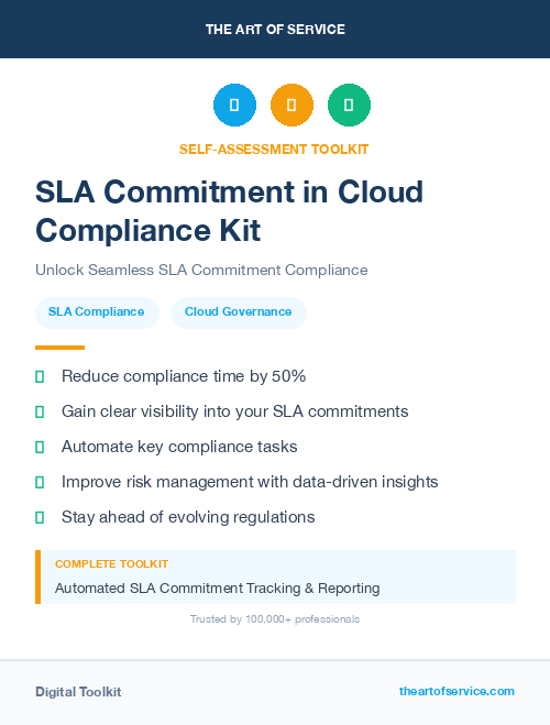 SLA Commitment in Cloud Compliance Kit