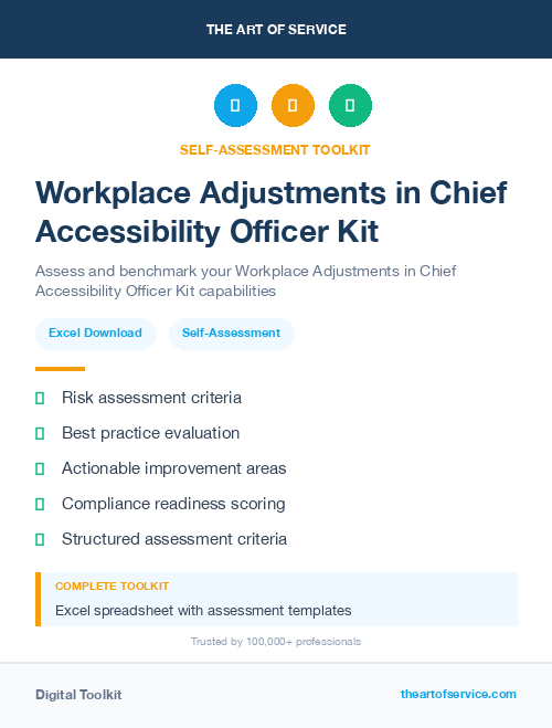 Workplace Adjustments in Chief Accessibility Officer Kit