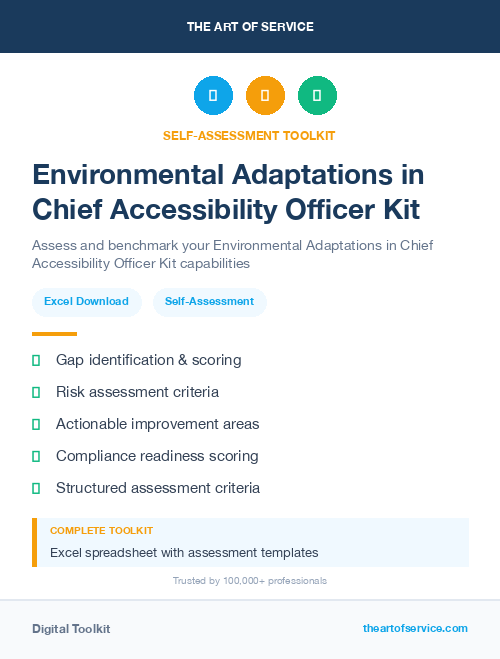 Environmental Adaptations in Chief Accessibility Officer Kit