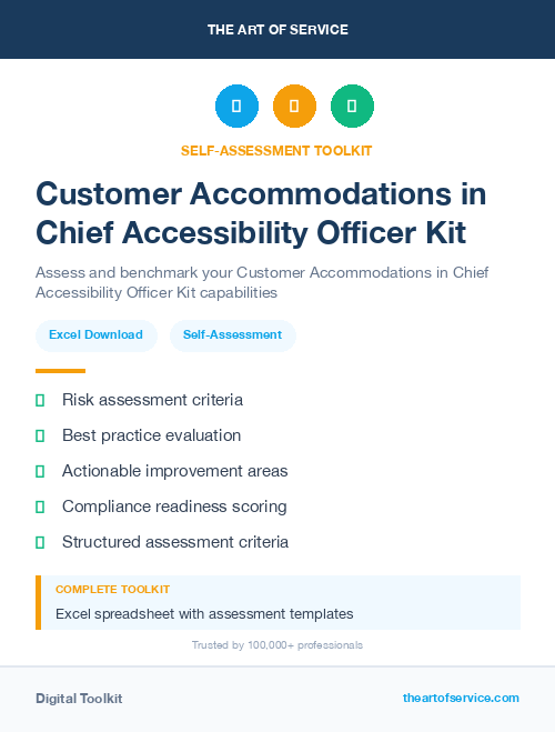 Customer Accommodations in Chief Accessibility Officer Kit