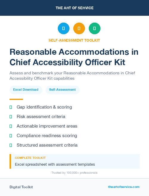 Reasonable Accommodations in Chief Accessibility Officer Kit