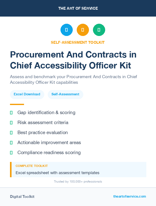 Procurement And Contracts in Chief Accessibility Officer Kit