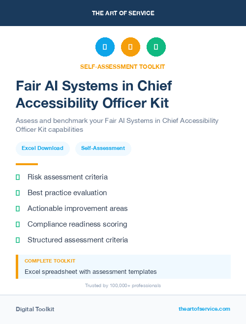 Fair AI Systems in Chief Accessibility Officer Kit