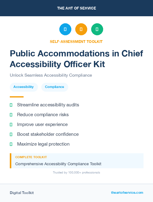 Public Accommodations in Chief Accessibility Officer Kit