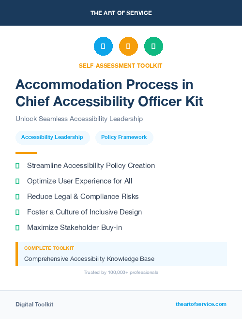 Accommodation Process in Chief Accessibility Officer Kit