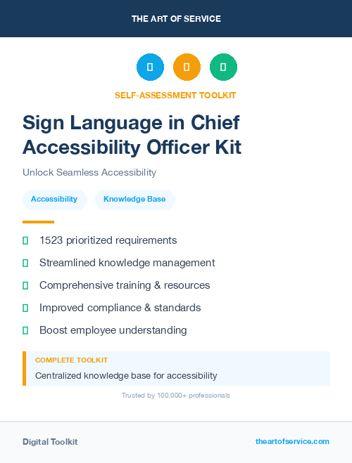 Sign Language in Chief Accessibility Officer Kit