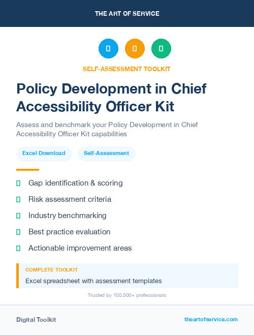 Policy Development in Chief Accessibility Officer Kit
