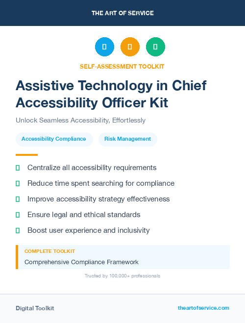 Assistive Technology in Chief Accessibility Officer Kit