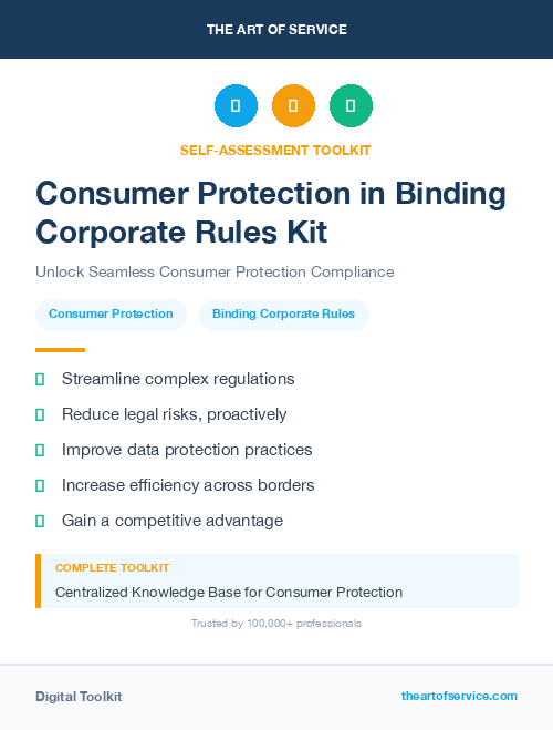 Consumer Protection in Binding Corporate Rules Kit