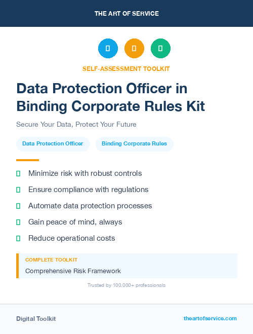 Data Protection Officer in Binding Corporate Rules Kit