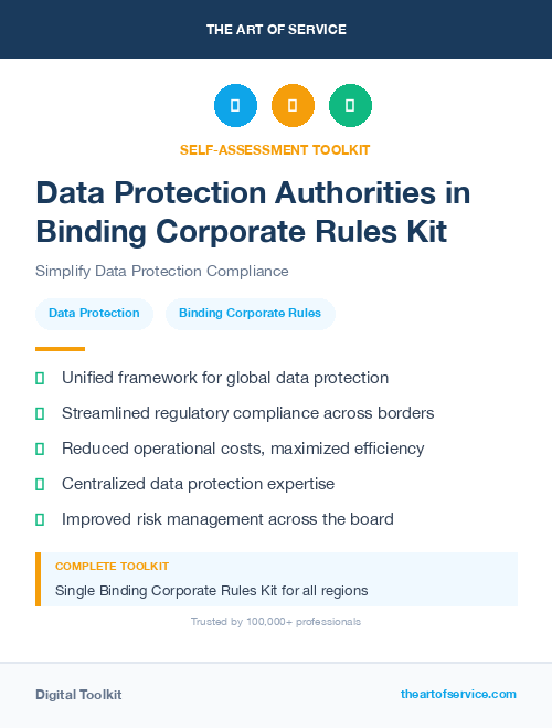 Data Protection Authorities in Binding Corporate Rules Kit